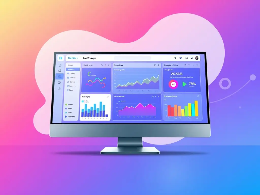 A dashboard displaying social media ad campaign analytics, showcasing targeted advertising performance and engagement metrics.