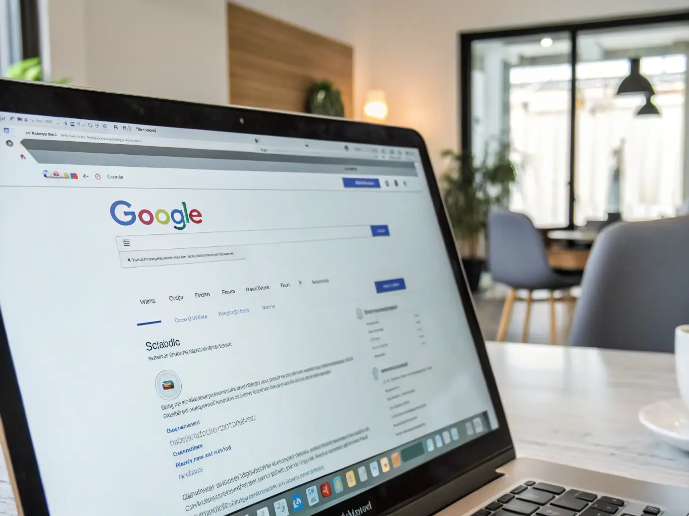 A screenshot of a Google search results page with a highlighted top-ranking website, illustrating Blink Digital Consulting's success in SEO.